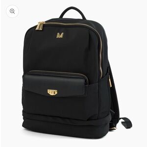 MEIA Multifunction Work Bag Black Backpack with Gold Accents